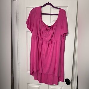 Torrid Fuchsia Hi-Low Blouse